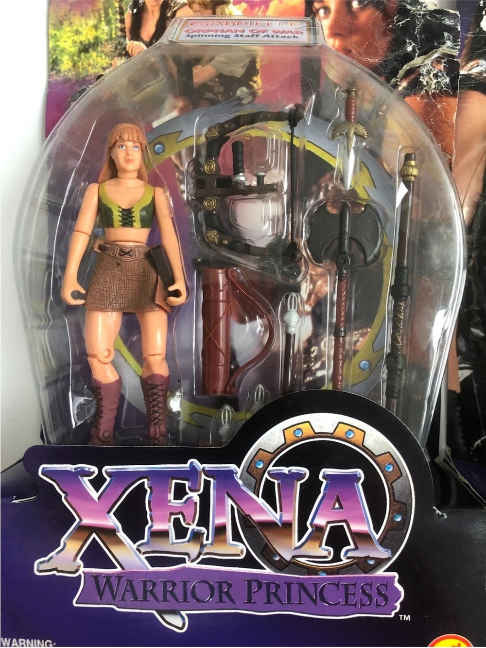 XENA Action Figure Gabrielle Orphan of War Spinning Staff Attack Toy Set